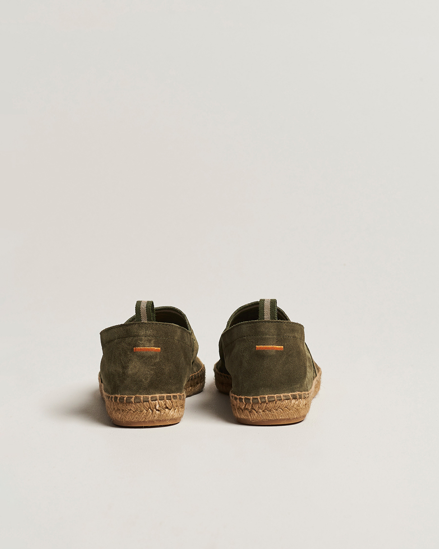 Homme | Espadrilles | Castañer | Pablo Casual Suede Espadrilles Verde Bosque