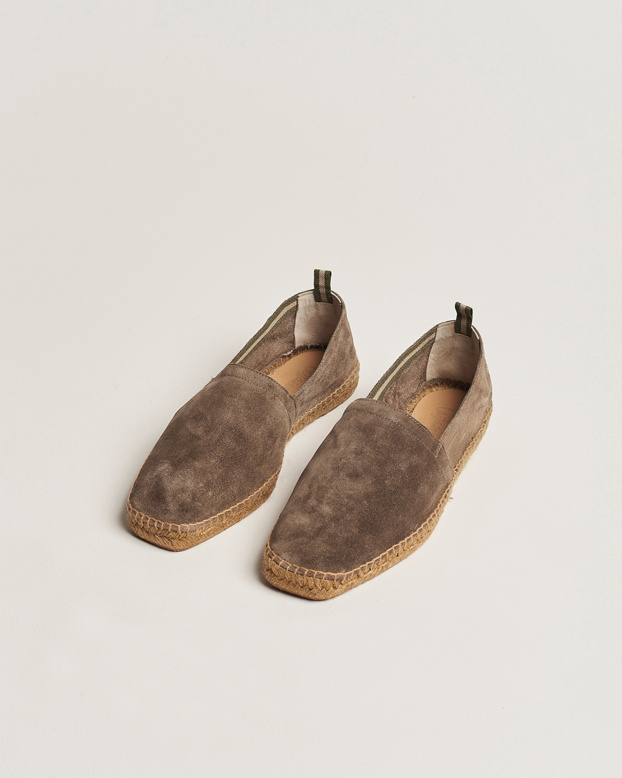 Homme | Espadrilles | Castañer | Pablo Casual Suede Espadrilles Topo