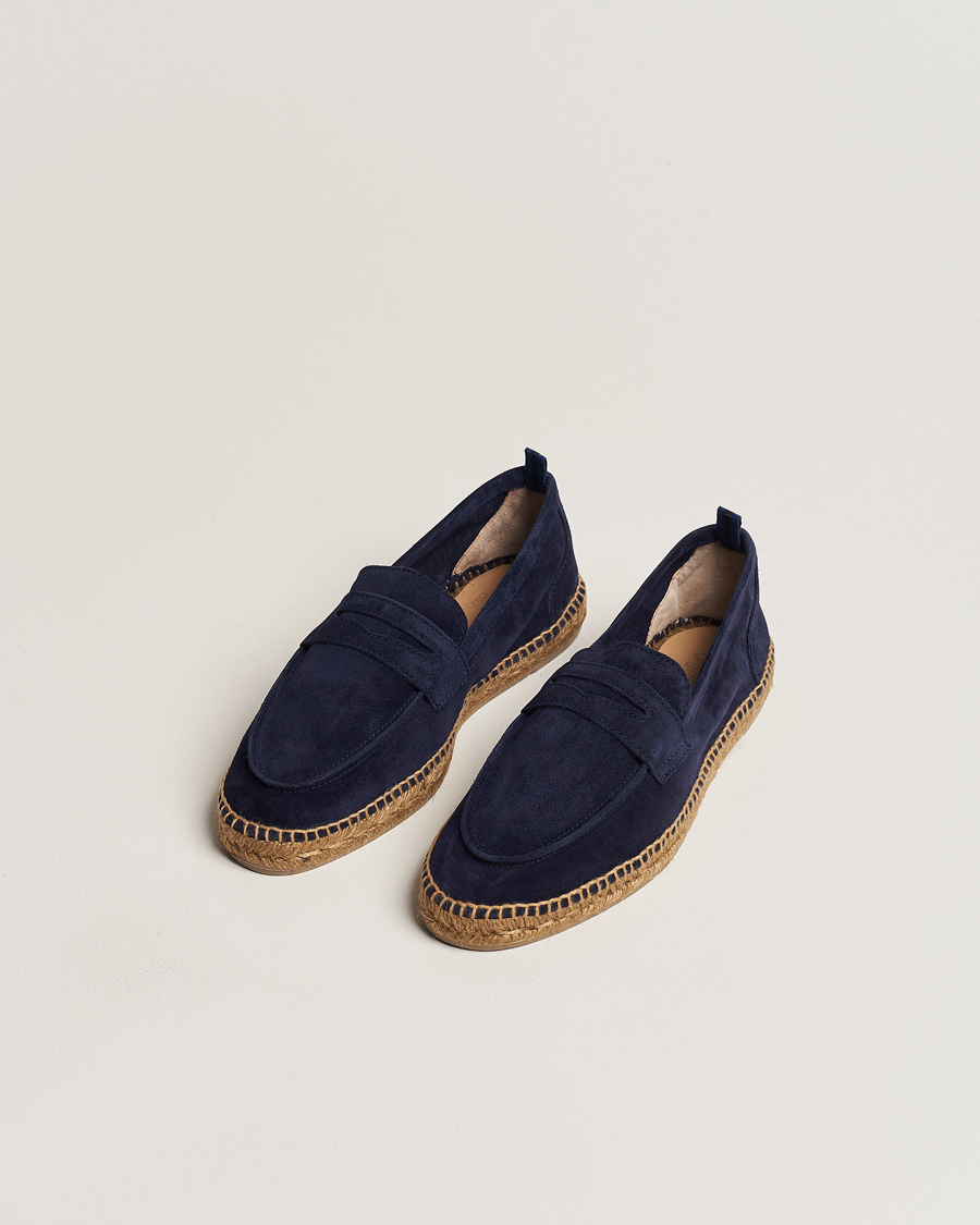 Homme | Chaussures En Daim | Castañer | Nacho Casual Suede Loafers Azul Oscuro