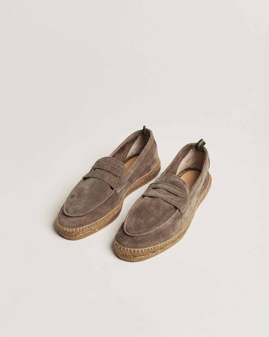 Homme | Espadrilles | Castañer | Nacho Casual Suede Loafers Topo