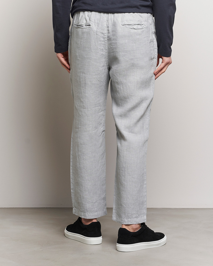 Homme | Pantalons | Massimo Alba | Keywest Linen Drawstring Pants Light Grey