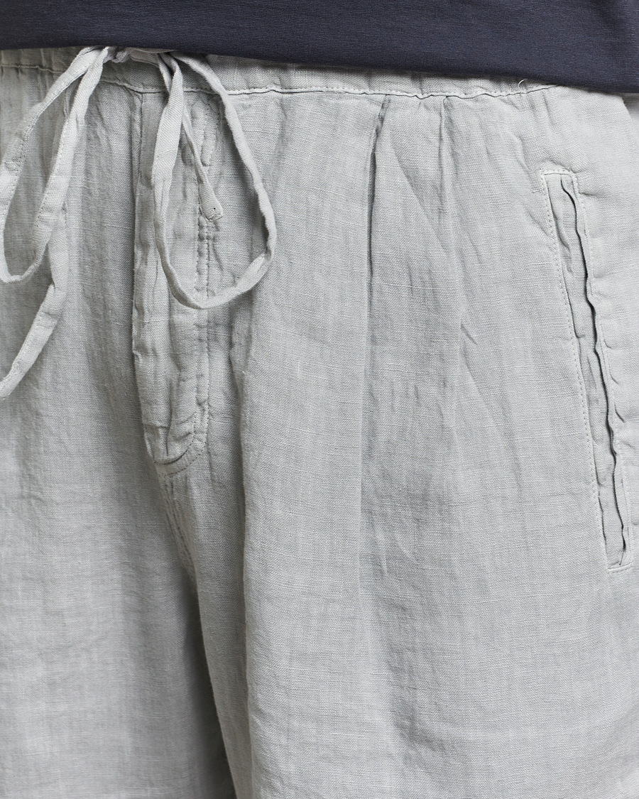 Homme | Pantalons | Massimo Alba | Keywest Linen Drawstring Pants Light Grey