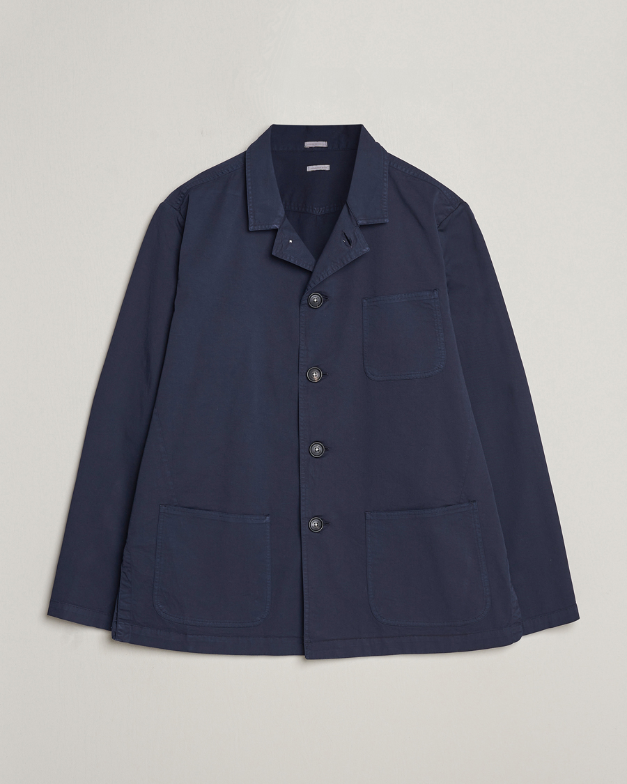 Homme | Chemises | Massimo Alba | Florida Stone Washed Shirt Jacket Navy