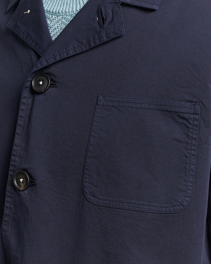 Homme | Chemises | Massimo Alba | Florida Stone Washed Shirt Jacket Navy
