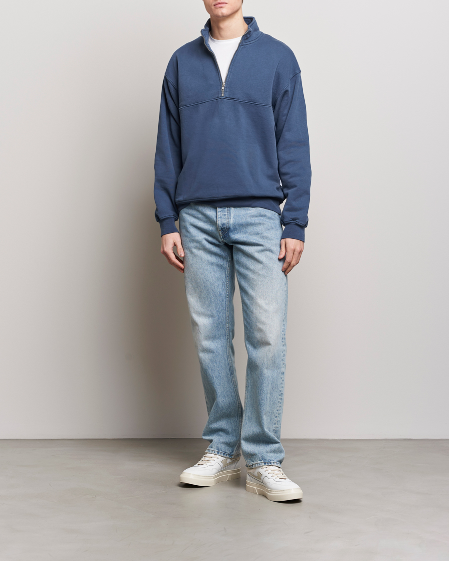 Homme | Pulls Et Tricots | Colorful Standard | Classic Organic Half-Zip Petrol Blue
