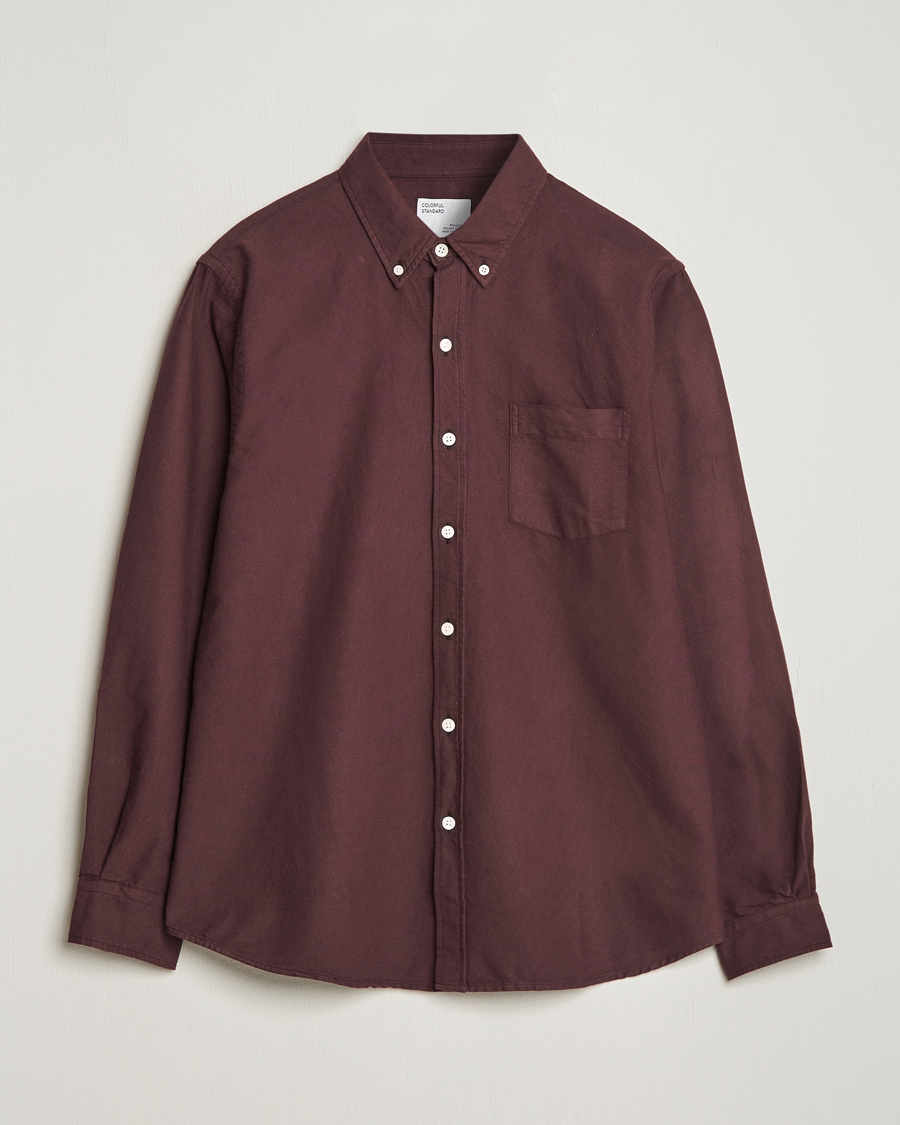 Homme | Chemises | Colorful Standard | Classic Organic Oxford Button Down Shirt Oxblood Red