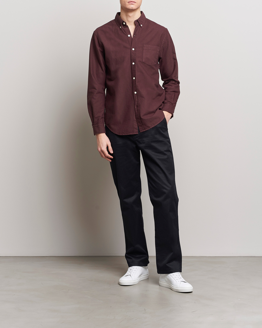 Homme | Chemises | Colorful Standard | Classic Organic Oxford Button Down Shirt Oxblood Red