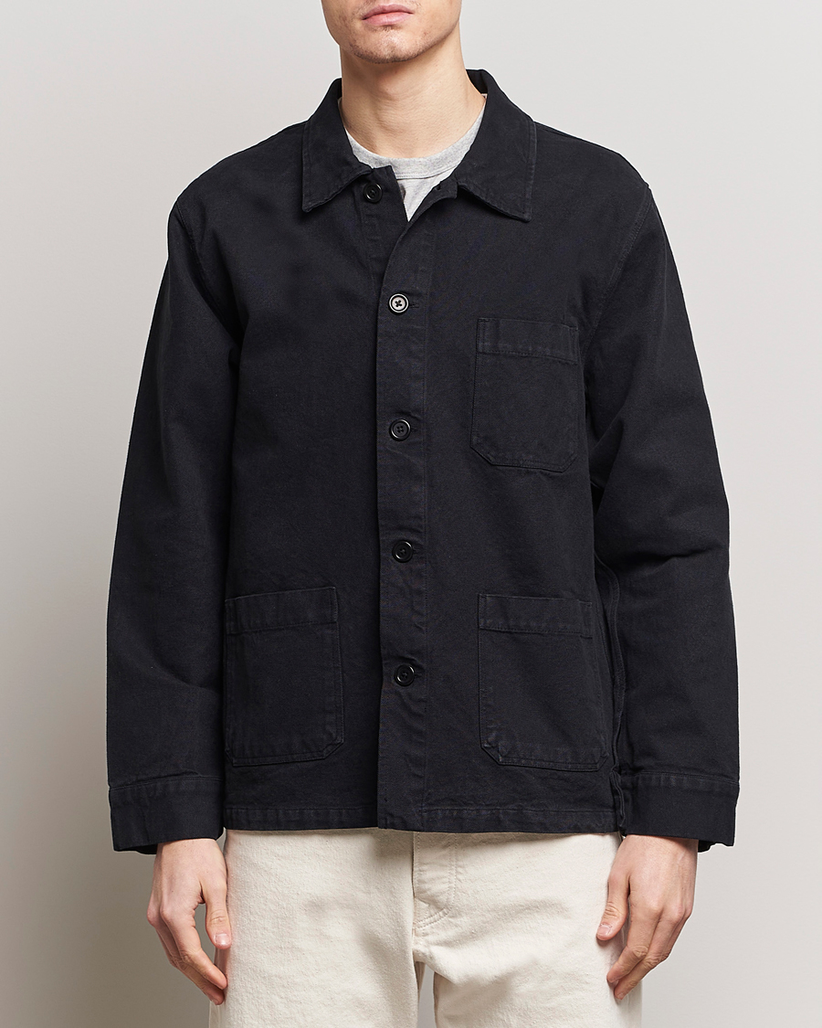 Homme | An Overshirt Occasion | Colorful Standard | Organic Workwear Jacket Deep Black