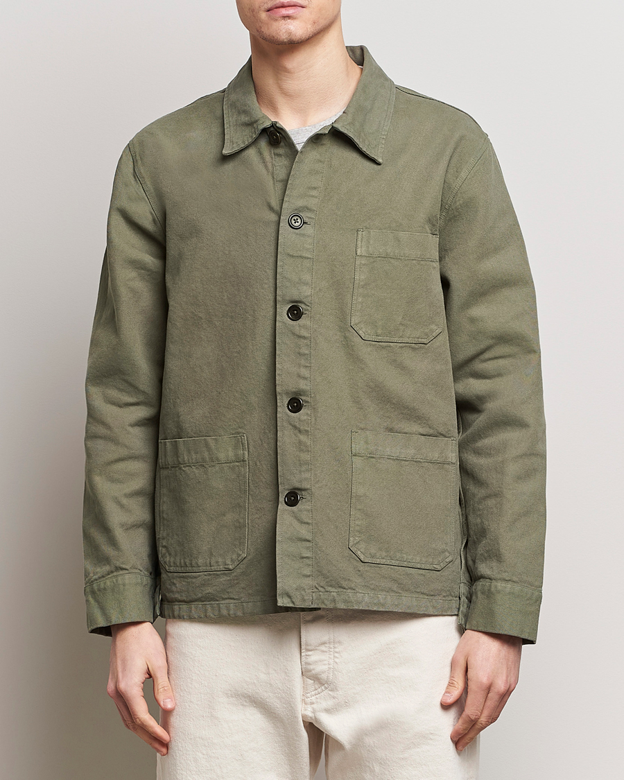 Homme | An Overshirt Occasion | Colorful Standard | Organic Workwear Jacket Dusty Olive