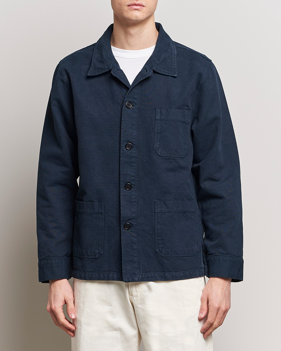 Homme | An Overshirt Occasion | Colorful Standard | Organic Workwear Jacket Navy Blue