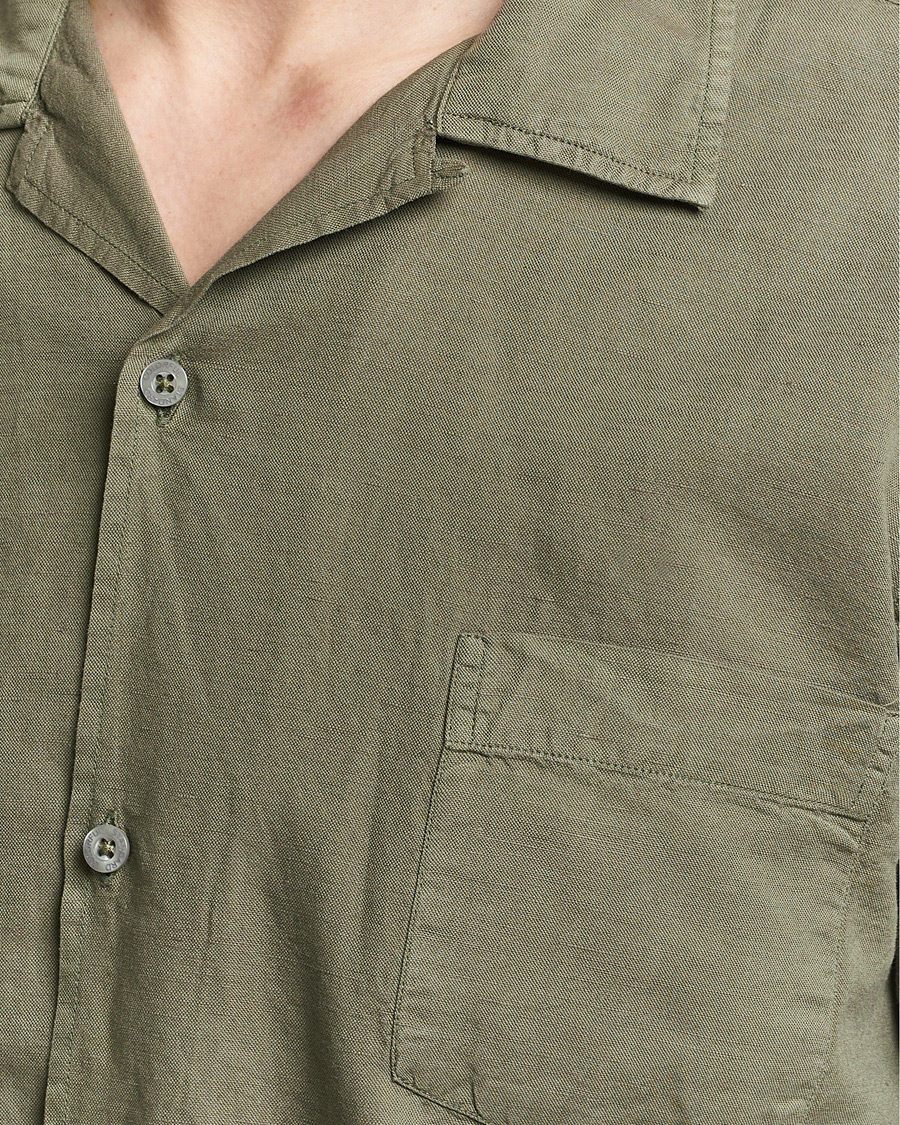 Homme | Chemises | Colorful Standard | Cotton/Linen Short Sleeve Shirt Dusty Olive