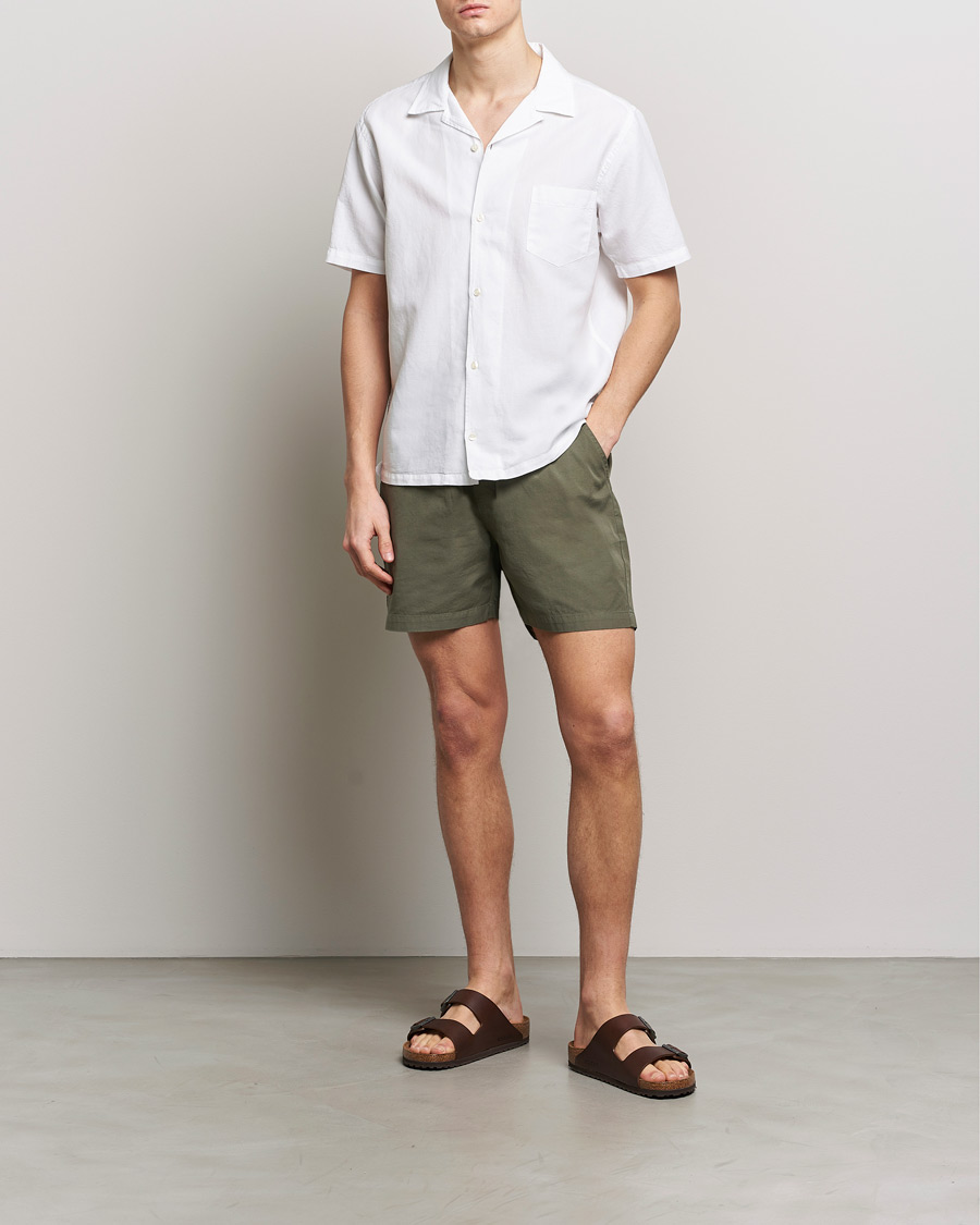Homme | Chemises | Colorful Standard | Cotton/Linen Short Sleeve Shirt Optical White