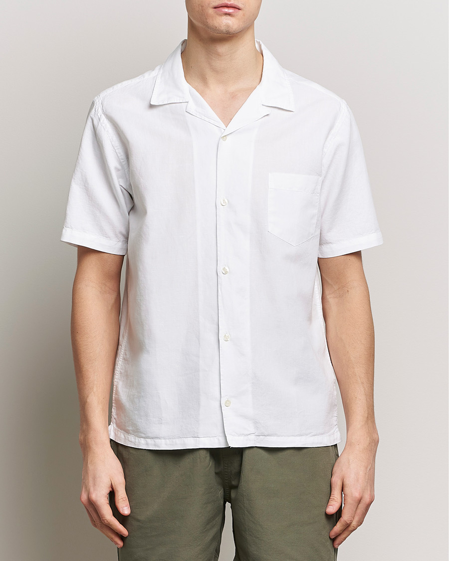 Homme | Chemises | Colorful Standard | Cotton/Linen Short Sleeve Shirt Optical White