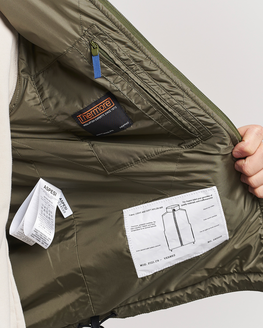 Homme | Manteaux Et Vestes | Aspesi | Vernes Nylon Gilet Sage