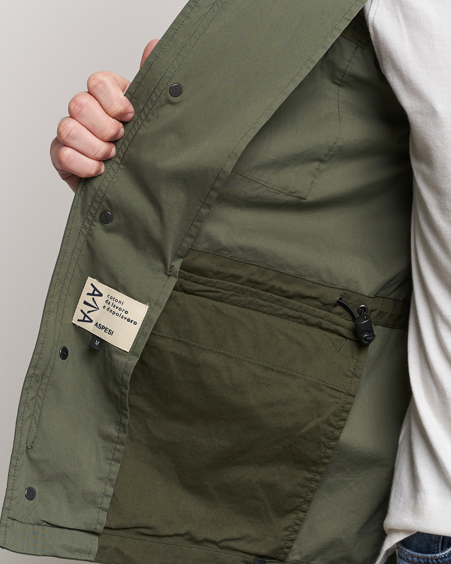 Homme | Manteaux Et Vestes | Aspesi | Lightweight Cotton Field Jacket Military