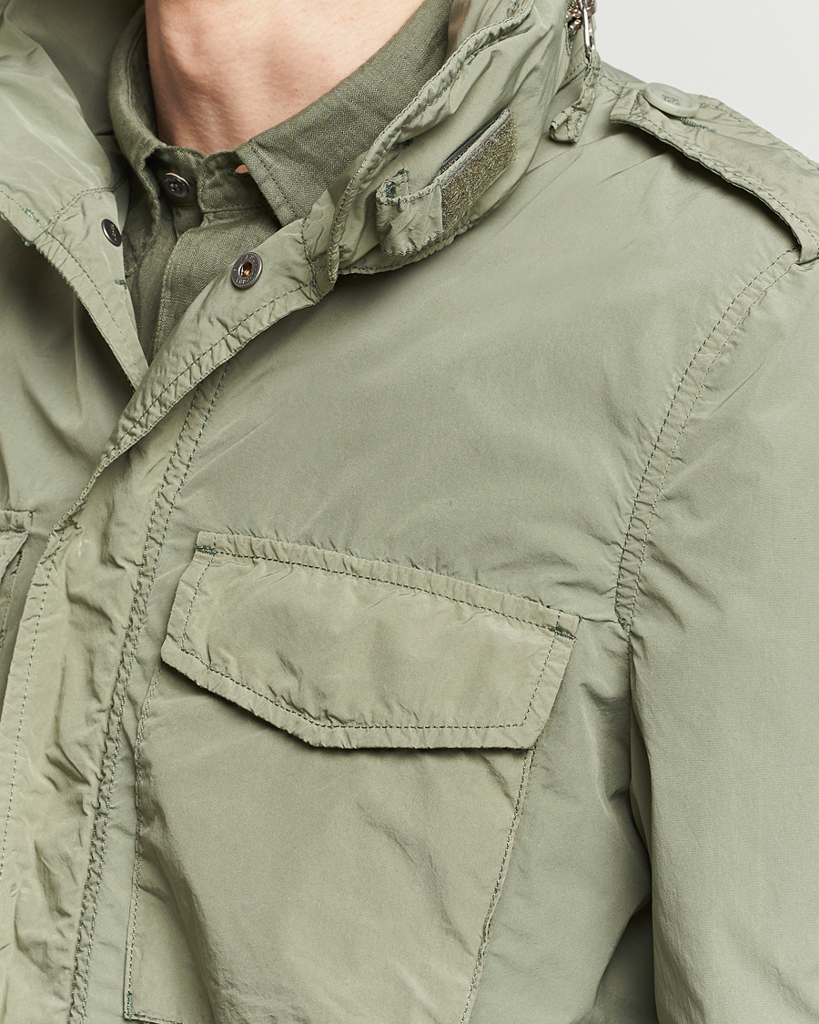 Homme | Manteaux Et Vestes | Aspesi | Giubotto Garment Dyed Field Jacket Sage