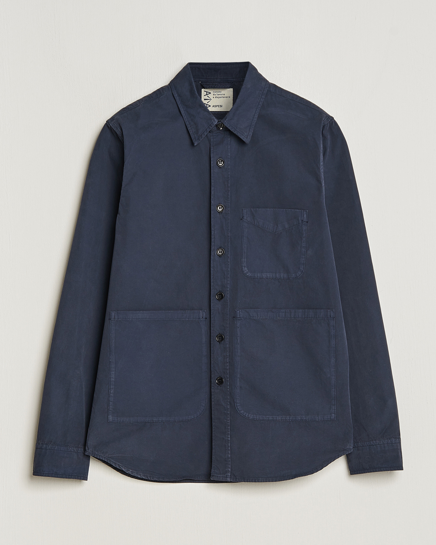 Homme | Manteaux Et Vestes | Aspesi | Utility Shirt Jacket Navy