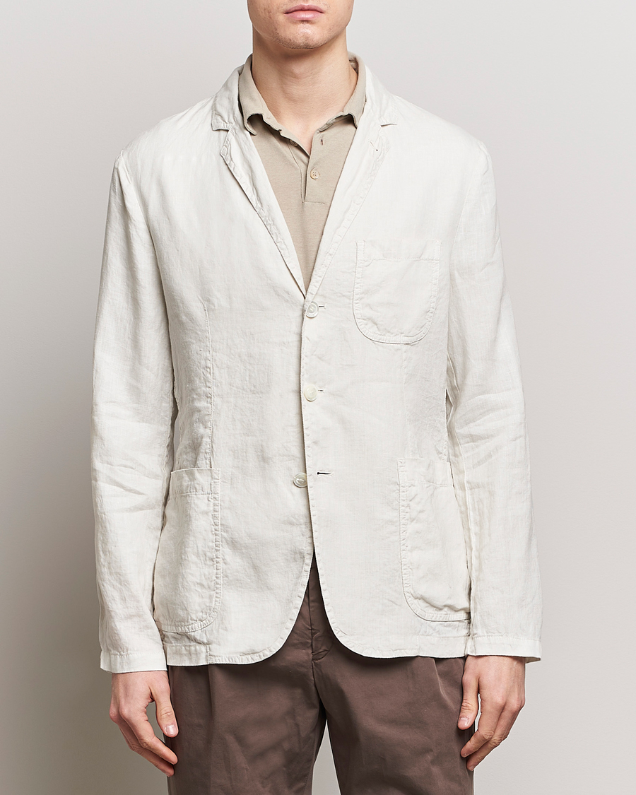 Homme | La collection lin | Aspesi | Samuraki Linen Blazer Light Beige