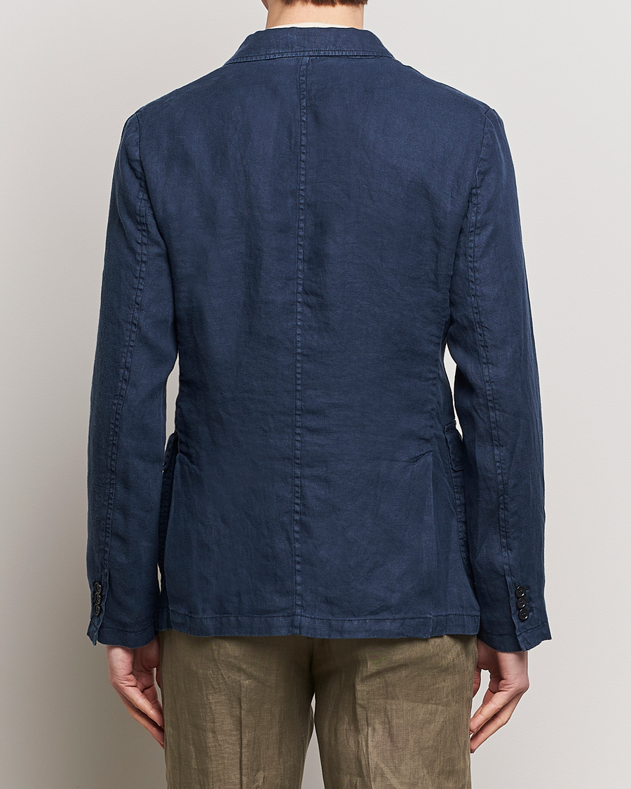Homme | Blazers | Aspesi | Sugimoto Double Breasted Hemp Blazer Navy