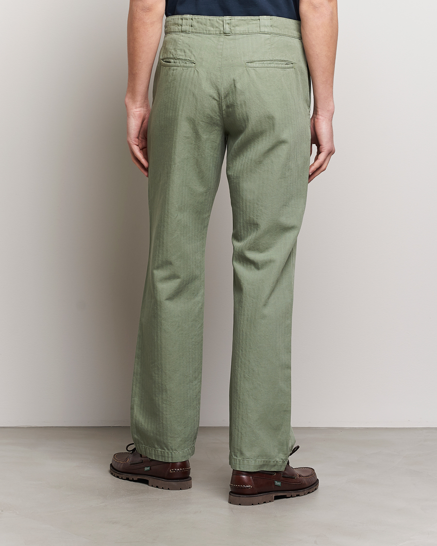 Homme | Pantalons | Aspesi | Cotton Herringbone Pants Sage