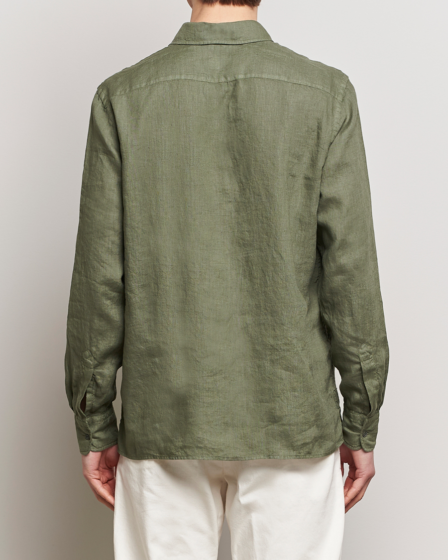 Homme | Chemises | Aspesi | Linen Popover Shirt Military