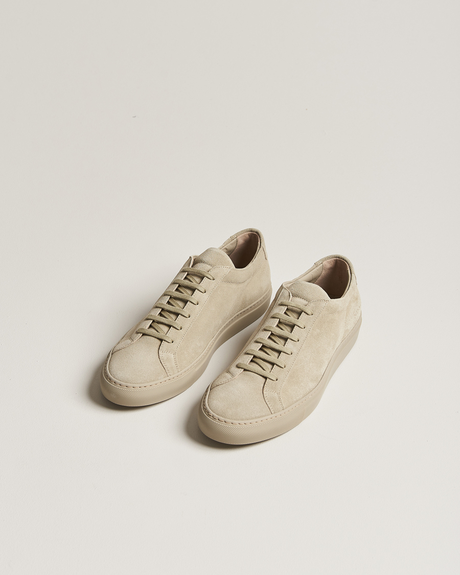 Homme | Common Projects Original Achilles Suede Sneaker Bone | Common Projects | Original Achilles Suede Sneaker Bone