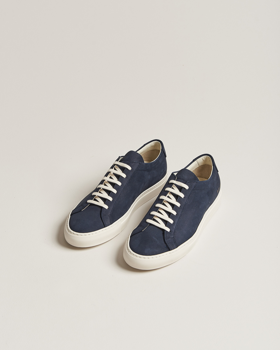 Homme | Common Projects Original Achilles Pebbled Nubuck Sneaker Navy | Common Projects | Original Achilles Pebbled Nubuck Sneaker Navy