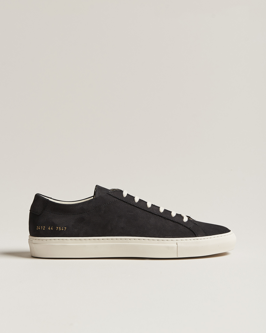 Homme | Common Projects Original Achilles Pebbled Nubuck Sneaker Black | Common Projects | Original Achilles Pebbled Nubuck Sneaker Black