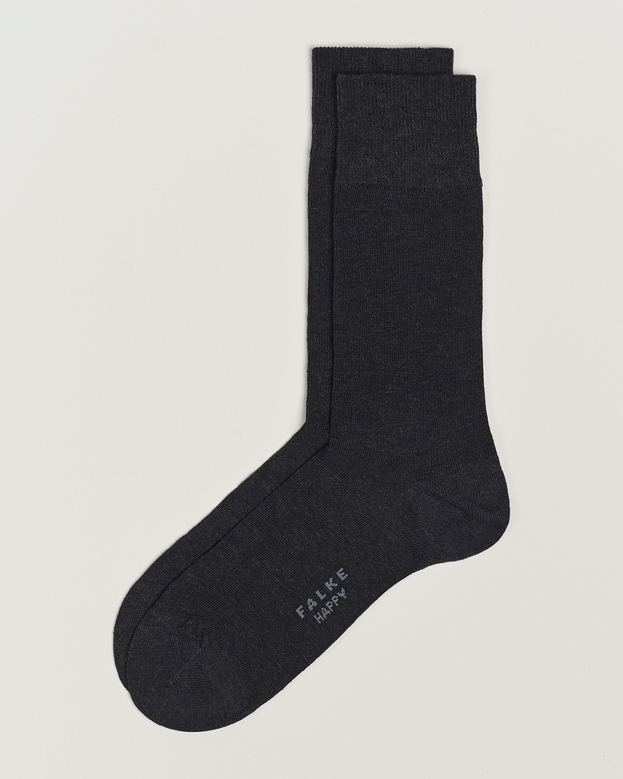 Homme | Sous-Vêtements Et Chaussettes | Falke | Happy 2-Pack Cotton Socks Anthracite Melange