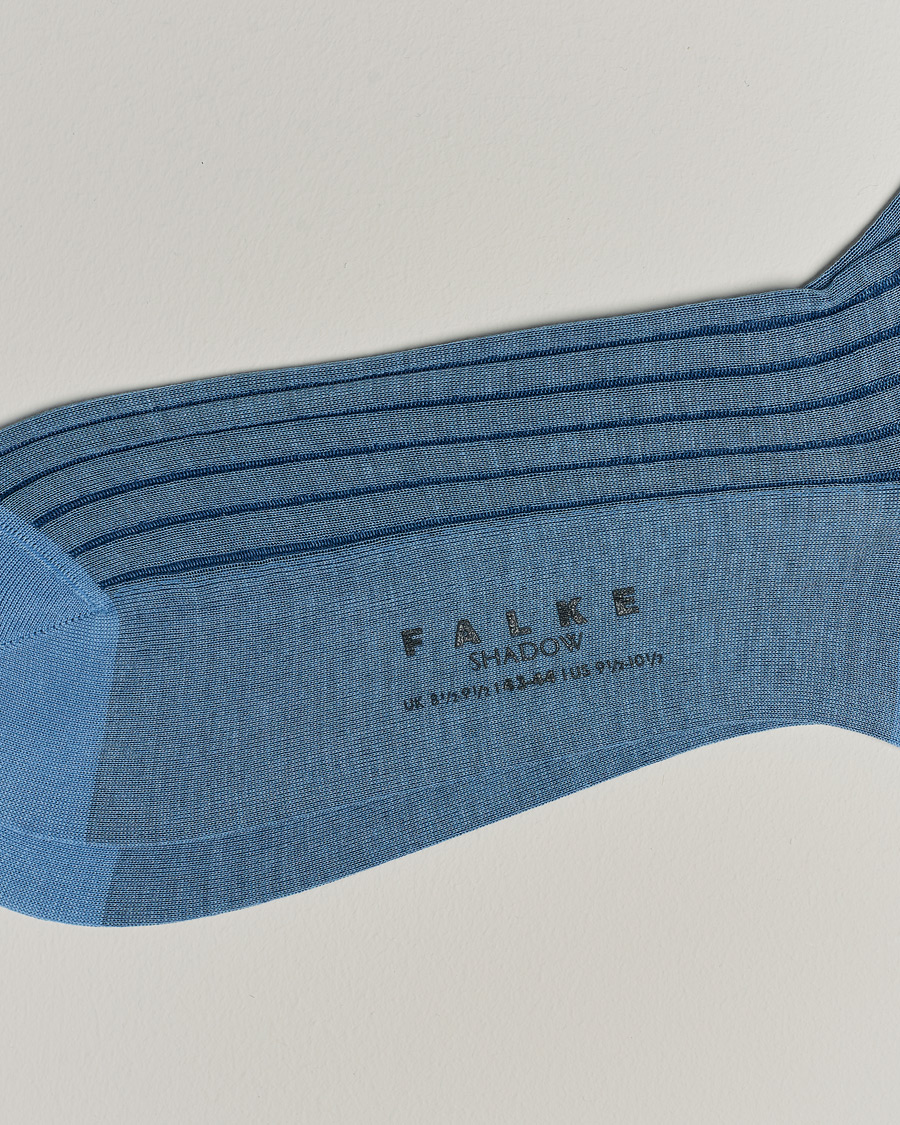 Homme | Sous-Vêtements Et Chaussettes | Falke | Shadow Stripe Sock Light Blue/Navy
