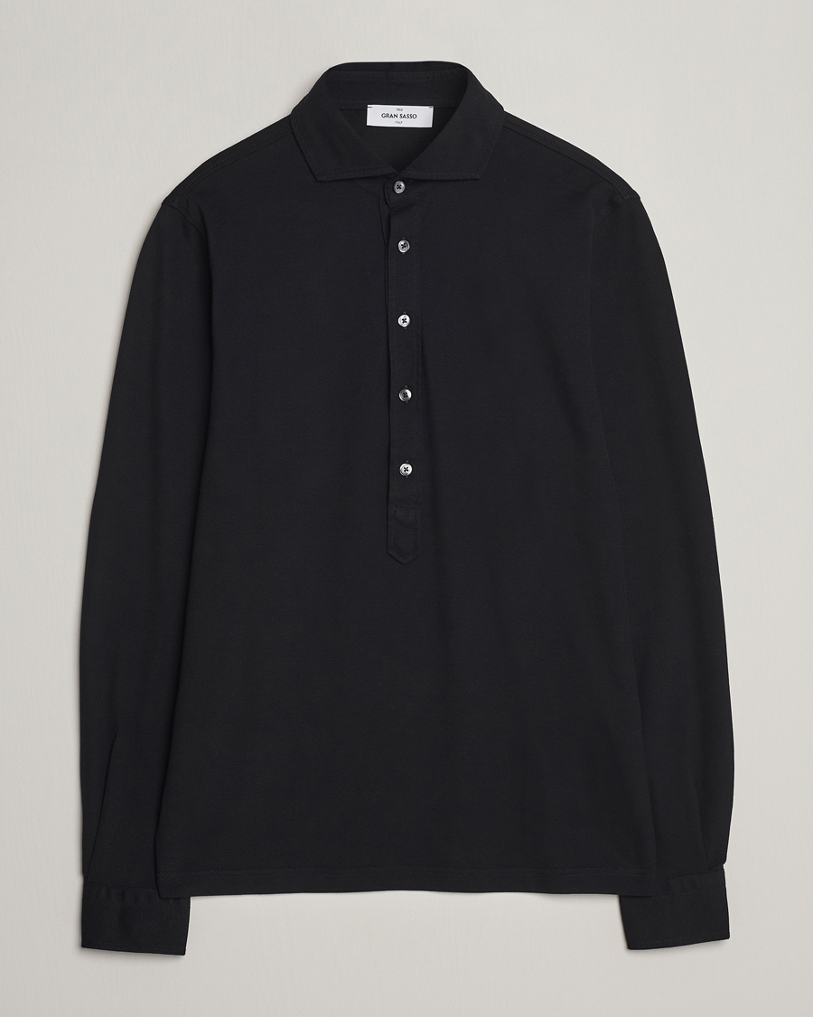 Homme | Chemises | Gran Sasso | Popover Shirt Black