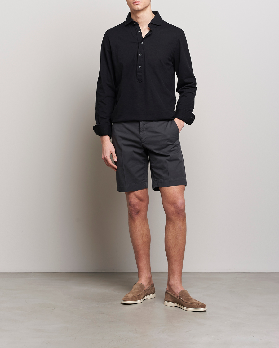 Homme | Chemises | Gran Sasso | Popover Shirt Black