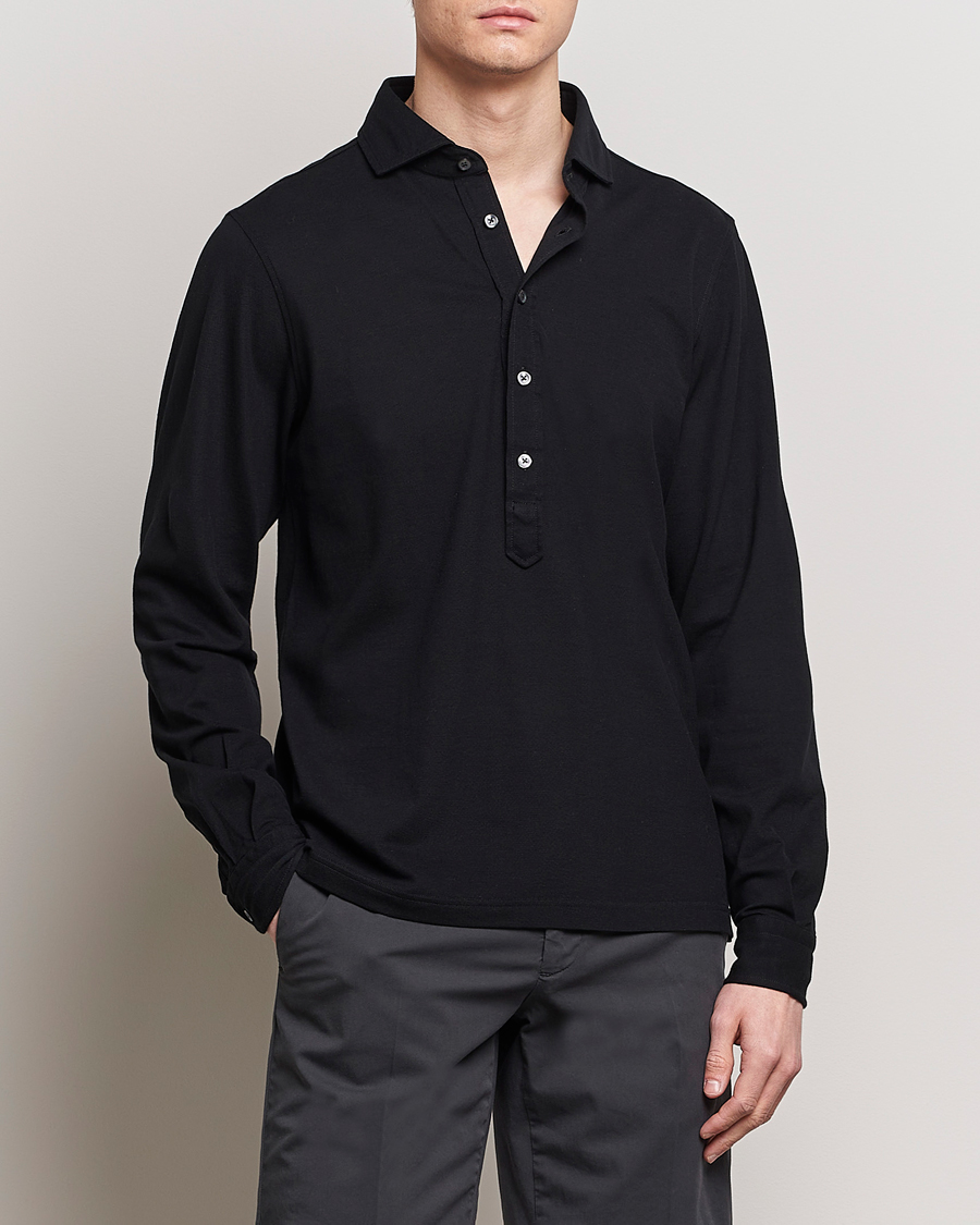Homme |  | Gran Sasso | Popover Shirt Black