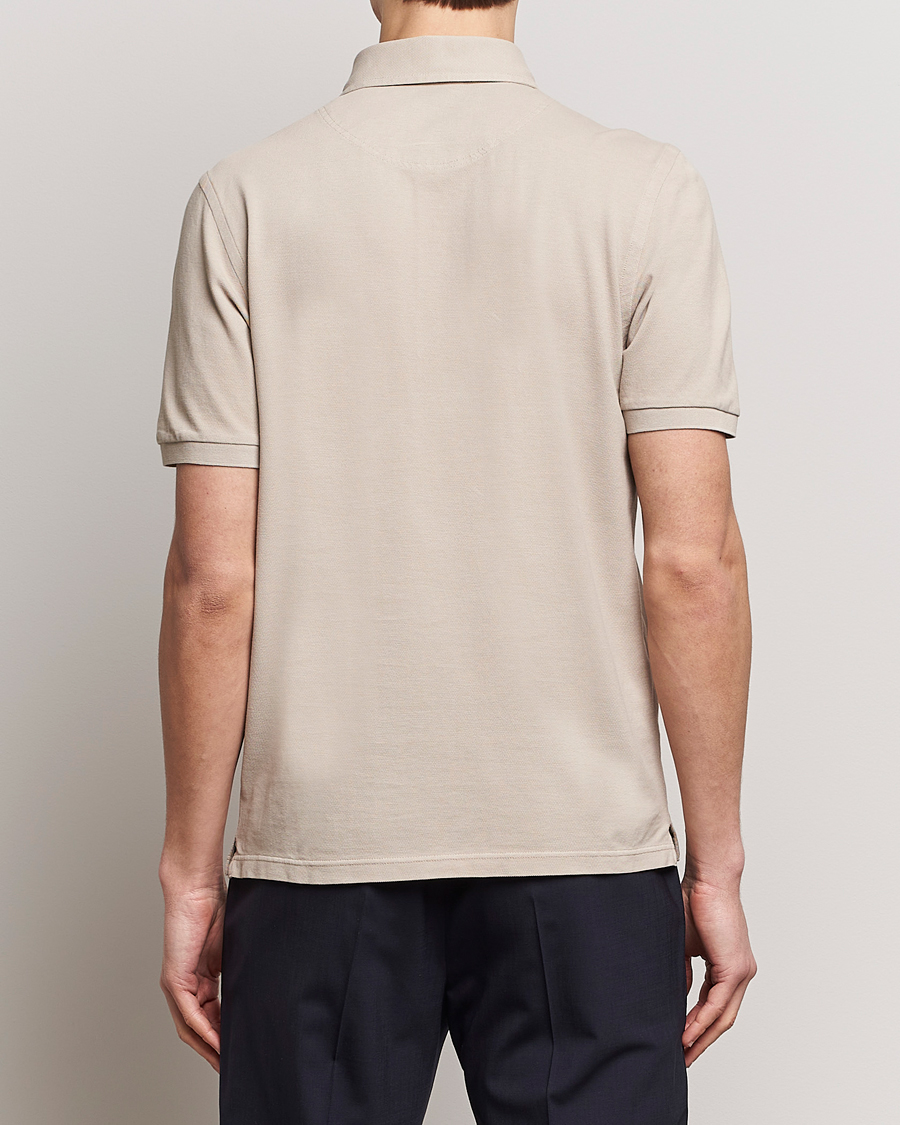 Homme | Polos | Gran Sasso | Washed Polo Beige Melange