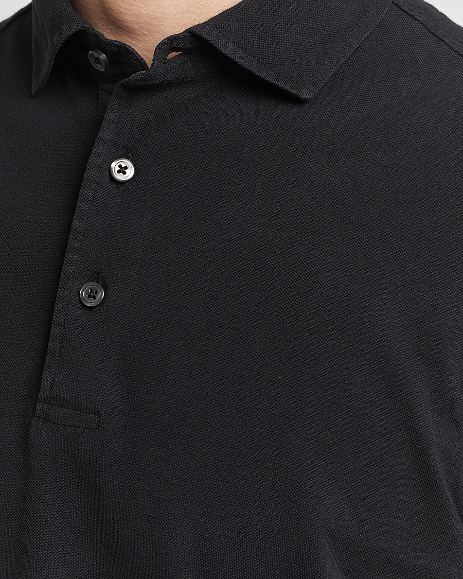 Homme | Polos | Gran Sasso | Washed Polo Black