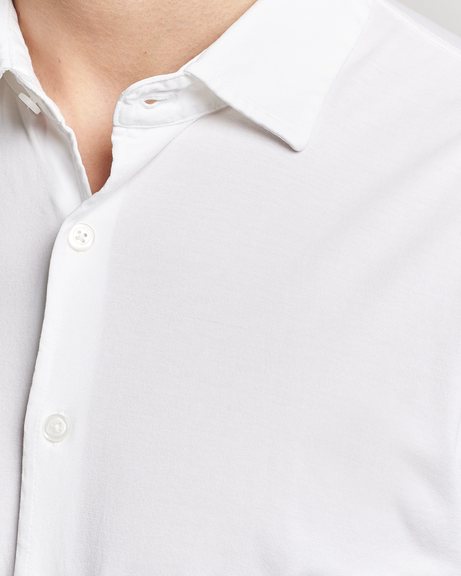 Homme | Chemises | Gran Sasso | Washed Cotton Jersey Shirt White