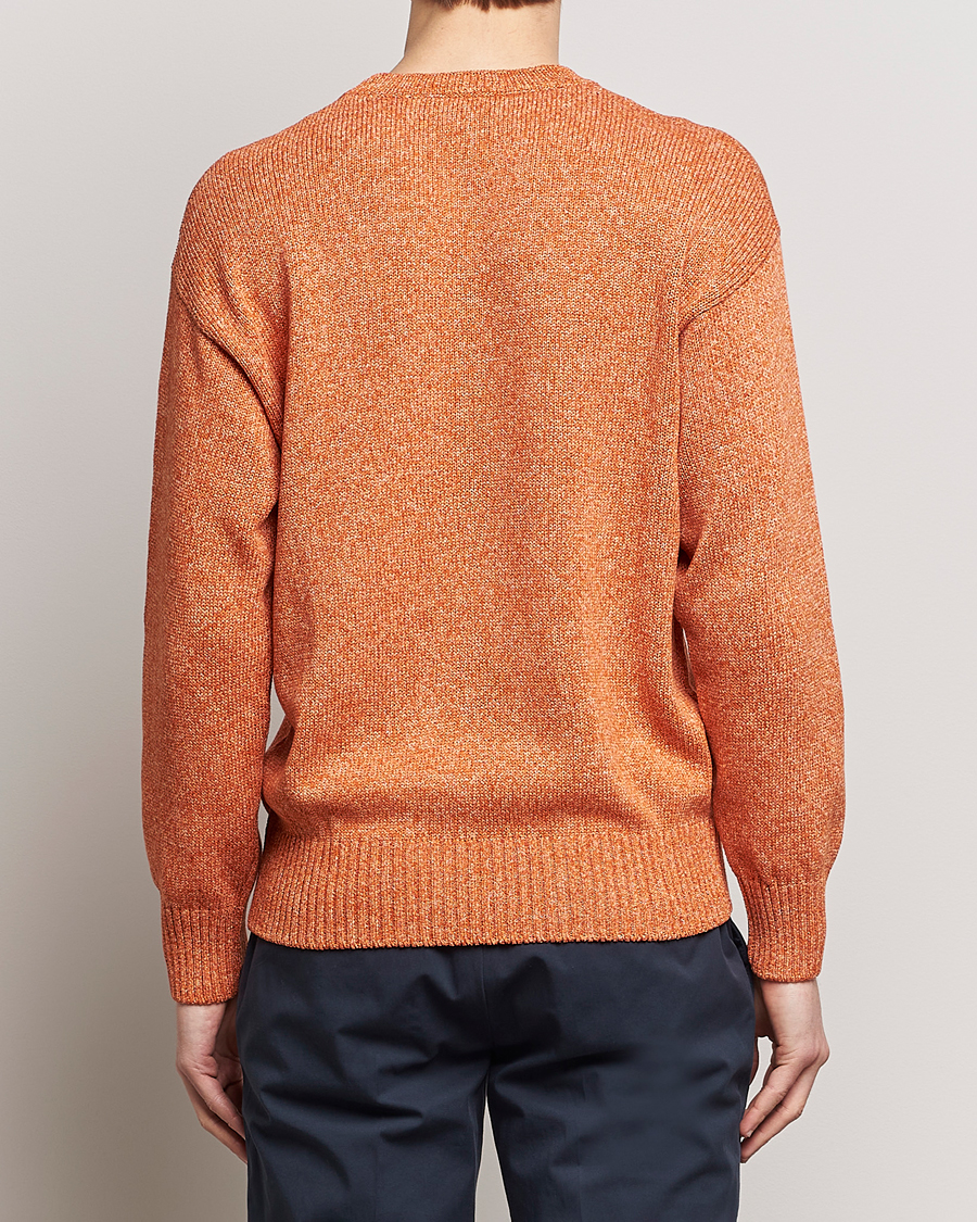 Homme | Pulls Et Tricots | Gran Sasso | Cotton Heavy Knitted Crew Neck Rust Melange