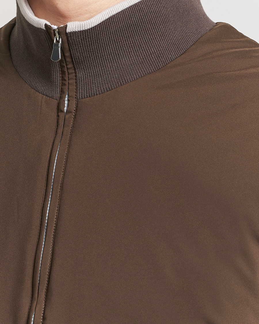 Homme | Manteaux Et Vestes | Gran Sasso | Nylon Light Padded Gilet Dark Brown