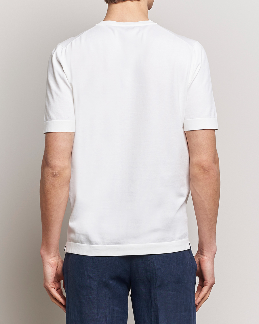 Homme | T-shirts | Gran Sasso | Cotton Knitted Crew Neck T-Shirt White