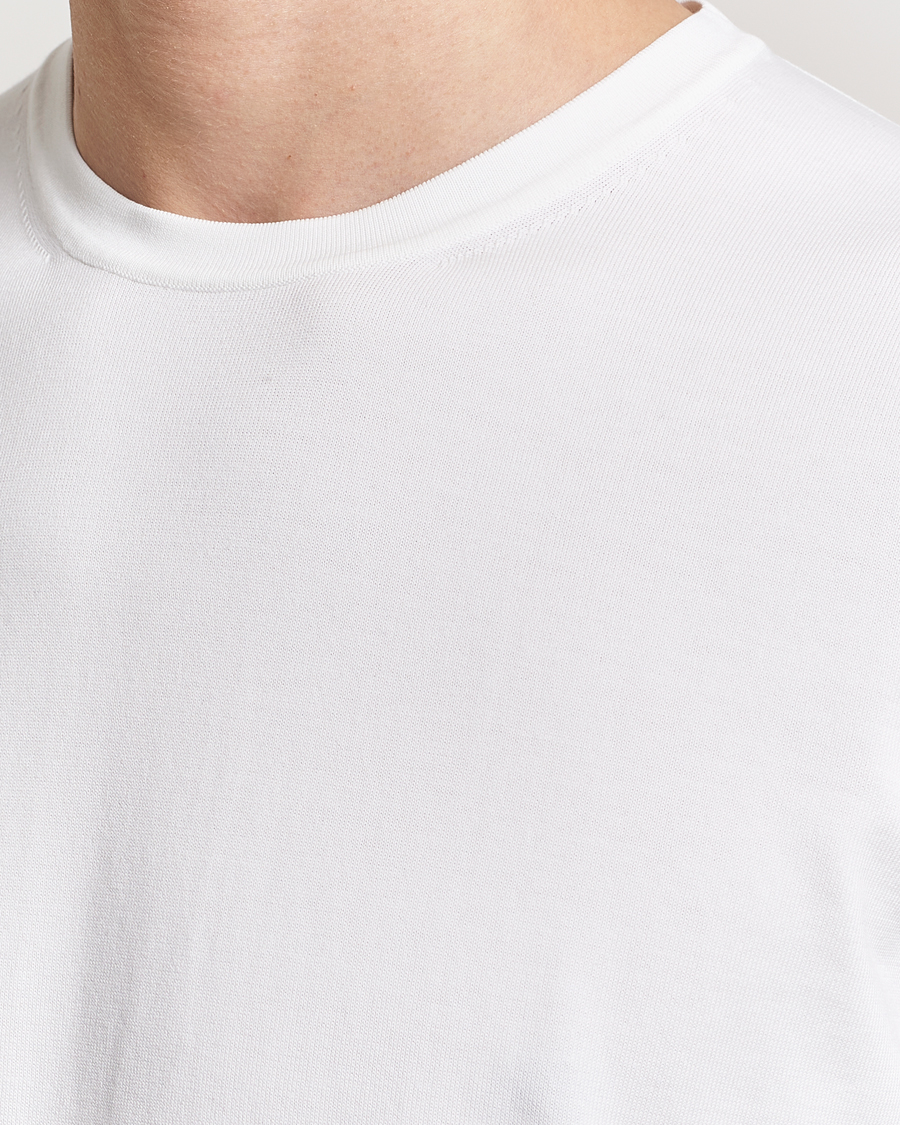 Homme | T-shirts | Gran Sasso | Cotton Knitted Crew Neck T-Shirt White
