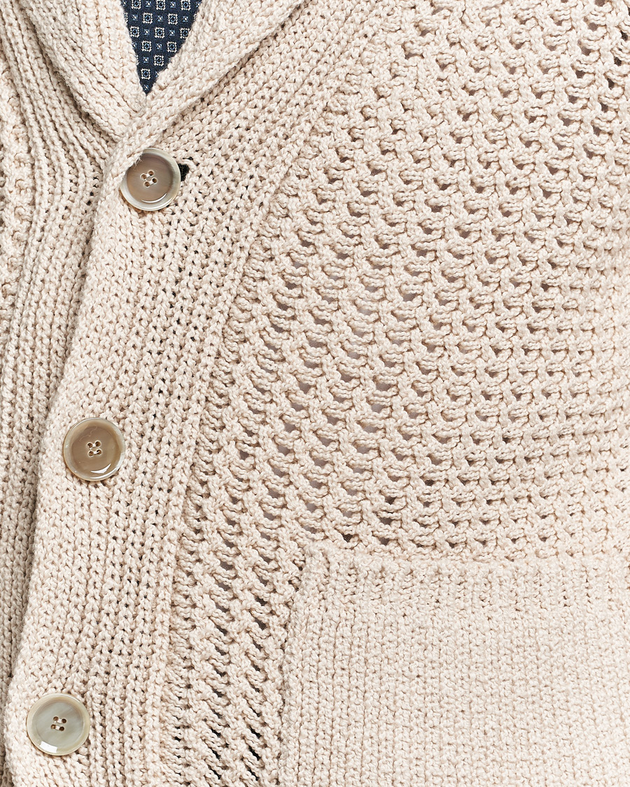 Homme | Pulls Et Tricots | Brioni | Cotton/Wool Shawl Cardigan Light Beige