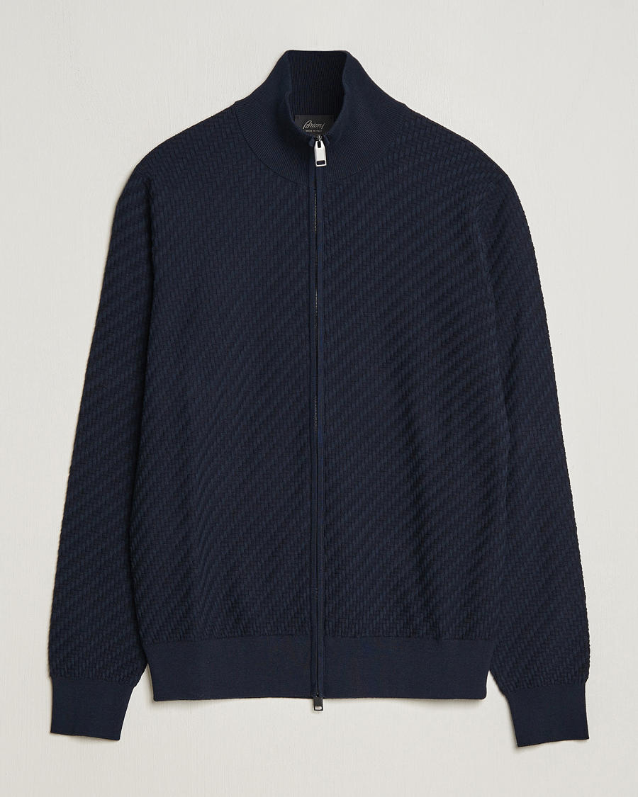 Homme | Pulls Et Tricots | Brioni | Cashmere/Silk Blend Full Zip Navy