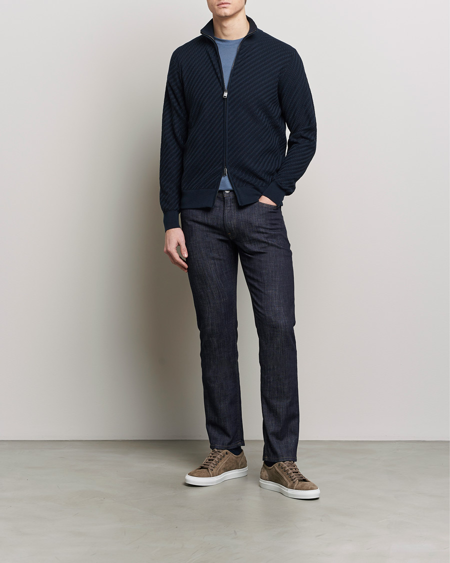 Homme | Pulls Et Tricots | Brioni | Cashmere/Silk Blend Full Zip Navy