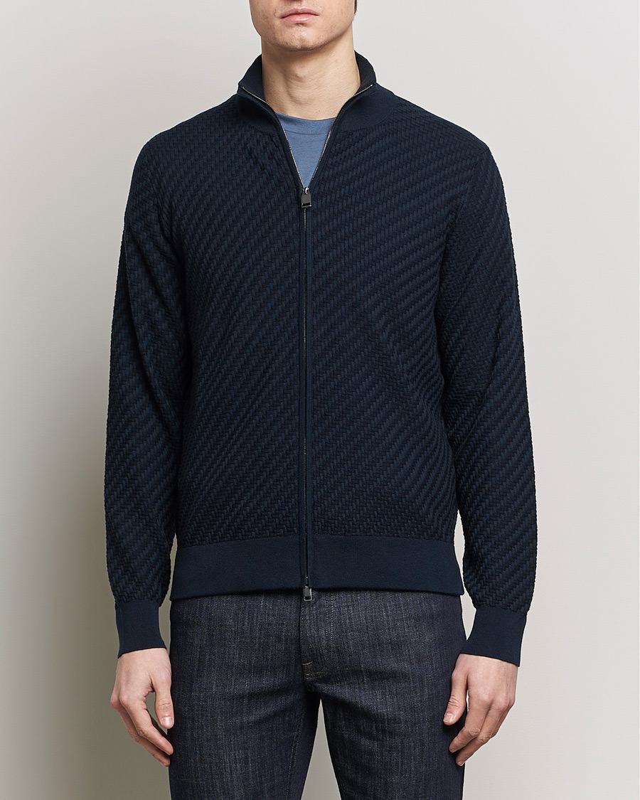 Homme | Vêtements | Brioni | Cashmere/Silk Blend Full Zip Navy