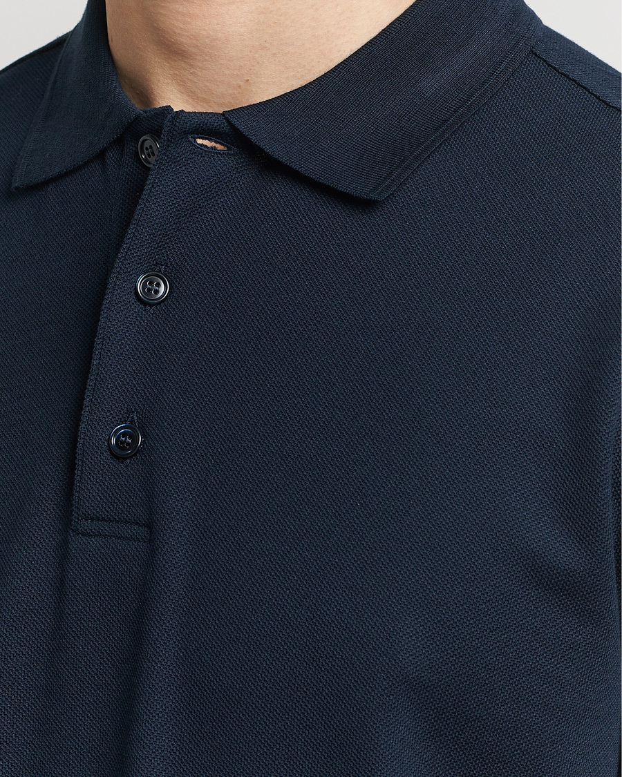 Homme | Polos | Brioni | Cotton Pique Short Sleeve Polo Navy