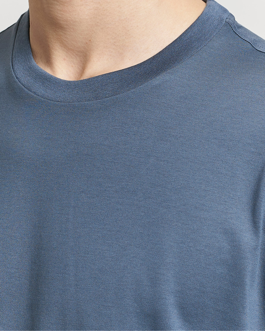 Homme | T-shirts | Brioni | Short Sleeve Cotton T-Shirt Petroleum