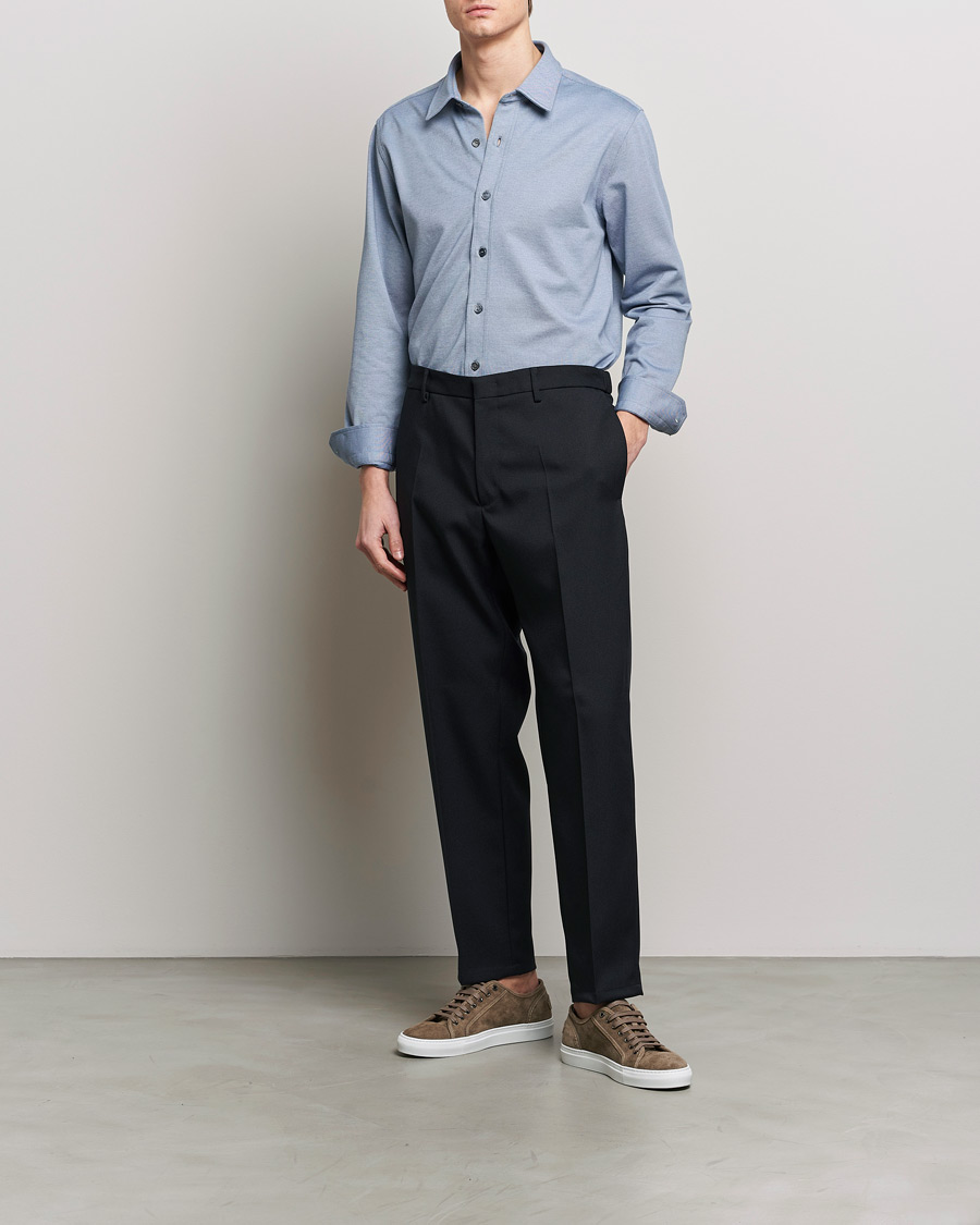 Homme | Chemises | Brioni | Slim Fit Piquet Shirt Oxford Blue