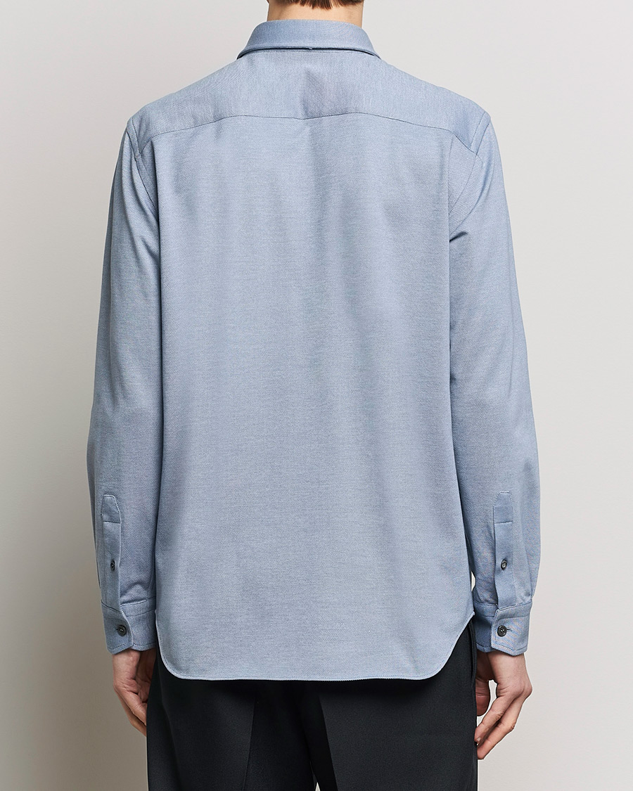 Homme | Chemises | Brioni | Slim Fit Piquet Shirt Oxford Blue