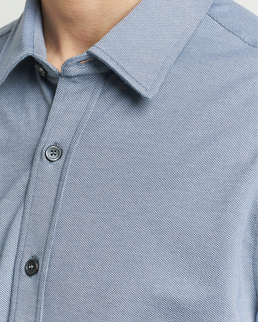 Homme | Chemises | Brioni | Slim Fit Piquet Shirt Oxford Blue