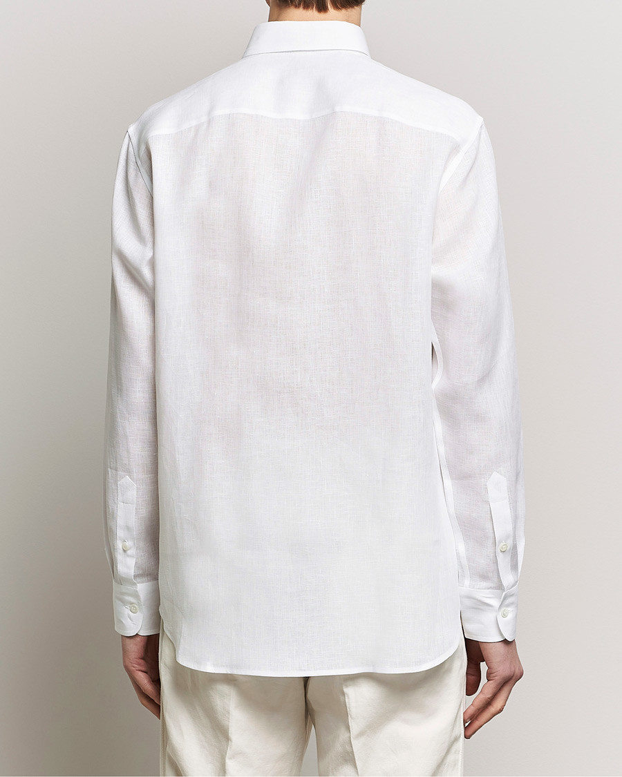 Homme | Chemises | Brioni | Linen Sport Shirt White